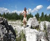 Topless Dance in White Stone Quarry from village nube dance
