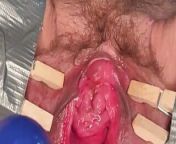 Huge dildo in the pee hole from pee hole working