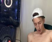 Watching Porno When My Parents Left The House – Jerking Hard And Cumming On My Face from cam gay teen porn