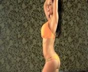 Denise Milani sexy Orange Bikini - non nude from arjun bijlani cock nude
