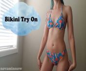 Nova Minnow - bikini swimsuit try on - TEASER, full vid on MV from girls change standing bobbi sex