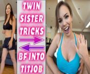 TWIN SISTER TRICKS BF INTO TITJOB - Preview - ImMeganLive from bra sex swap