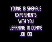 AUDIO ONLY - Young 18 shemale experiments with you learning to domme JOI CEI from 18 shemale
