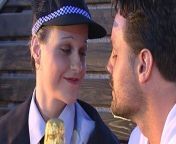 Policewoman sucks and fucks like a virgin from lady police first time