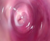 Camera inside my tight creamy pussy, Internal view of my horny vagina from camera inside vagina and outside penis during sex position