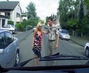 Natural titted German lady pleasing a cock in the back of the car from mature ladies show guy some fun