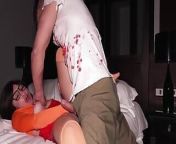Halloween Night! Velma Was Caught up by a Zombie and Fucked Hard! from zombie hard fuck henri belly inflation