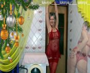 Hot housewife Lukerya brings a festive mood showing off red lingerie with flirting on webcam. from 1st body and freedom festival