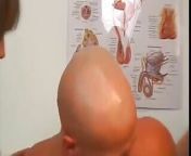 Bald patient created a shindy and got meritorious punishment from angry nurses with huge strapons from are angry b
