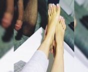 Wife best sexy hot Footjob from wife footjob