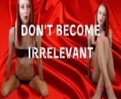 Don't Become Irrelevant from woman leg amputee