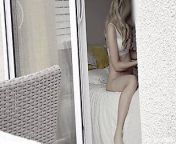Hot spanish girl was secretly filmed in her hotel room through the window while she was taking some nude photes. from exbii seetha