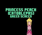 Princess Peach (Catoblepas) Green Screen from green screen background