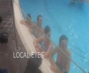 Topless protest at public swimming pool in Denmark from protesters nudity