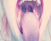 Hot Tongue & Uvula Fetish from uvula challenge