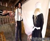 Cute Amish babe really likes hardcore anal action outdoors from amish thong