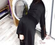 Step Son fucked Step Mom while she is stuck in washing machine from son gropes mom stuck in