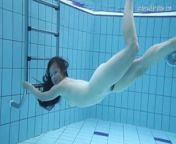 Virgin pussy Umora Bajankina swimming underwater from virgin pussy nude