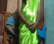 SATIN SILK SAREE from indian maid open saree handjob
