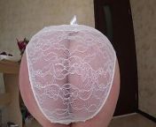 Pissing through white panties. Mature MILF urinates and lets you eat her dirty hairy pussy. PAWG, big boobs, wet holes. from big boobs asmr