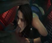 Resident Evil - Jill Valentine Threesome Blowjob Cum POV (Sound) from jill valentine blowjob and sex 3d