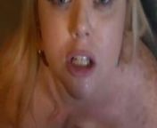 fat blonde slut begs for cum from fat slut
