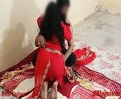 Indian newly married wife fucked by her boyfriend with clear Hindi audio from indian newly maaried red clothes