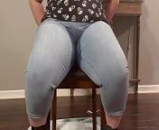 Sexy girl Amb3erlynn tied to chair ready to burst from sexy girl jeans fu