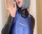 Latex slave SISSY NAMI from trapped giantess nami room