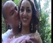 White couple plays with French Arab girl's asshole from interracial french arab anal from