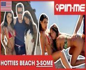 Rosa and Sofia spoil his boner at the beach! PINME from jin pin me