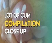 Lot of Cum close up compilation from gay cumming
