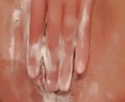 I lathered my pussy with Arabian soap and fingered it from turkish sexy in bathroom