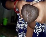 Milk Desi girl Boobs Pressing Nipple with milk from boobs pressing milk coming