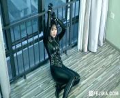 Fejira com, Girl in leather single glove torture from rarevideofree com girl