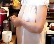 Mature woman in transparent granny night gown, natural tits from alison sudol in transparent
