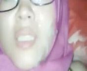 Desi Malay Cum facial jilbab tudung from jilbab tudung by nyamuk