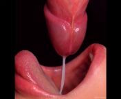 Close up : Awesome SUCKING Mouth - ASMR Blowjob from tounge