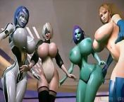 Multiple Sexy Characters Dance and Wiggle Their Tits At You In a Circle from 3d circle dream dot