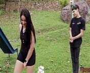 The beautiful Samantha is fucked by the gardener while they are alone in the cabin - Porn in Spanish from my sister sex with mamantha ruth prabh