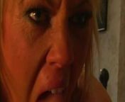 Blonde milf with big boobs taken to brown town by her boy from brown town high student having sex