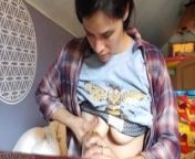 Latina squeezes milk from a tit for Youtube from youtuber breast milk