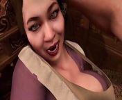 Fucking a Hot Asian MILF Maid in the ass after she blows him off - 3D Porn Short Clip from sexy model short clip