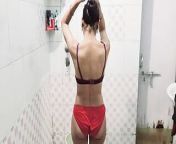 Younger stepSister Bathing Nude Desi Girl Bathroom Video from bathing nude in