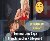 TWO MILFS in day: Horny blonde Pamela gloryhole and French teacher hot seduce sex in school - Summertime Saga - teacher from summertime saga gym teacher