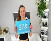 Czech teen at her first casting from photo casting