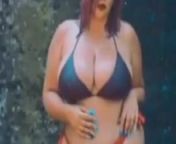 bikini photoshoot under water fall from boobs under water