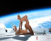Super sexy android dickgirl fucks a hot ebony on a spaceship from lsexx android sex