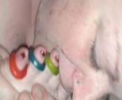Bbw blue haired beauty eating lifesavers from bbw mom chubby foot worship