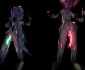 MMD Miku Teto Nell glanced at me from irene nell